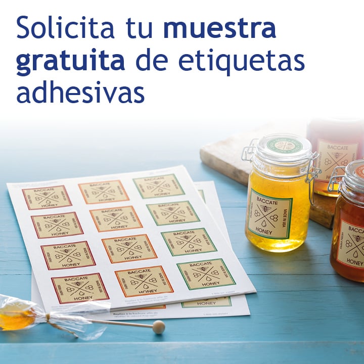 solicita tu muestra gratuita de etiquetas adhesivas