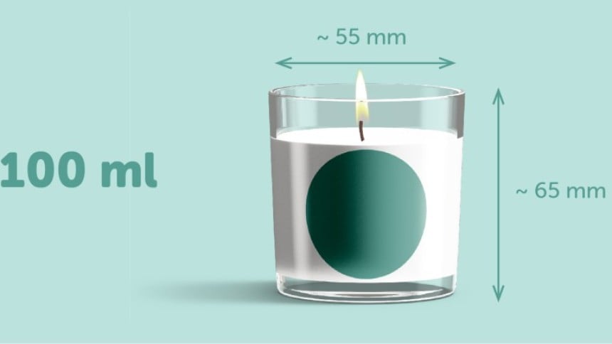 Etiquetas redondas de 40mm velas