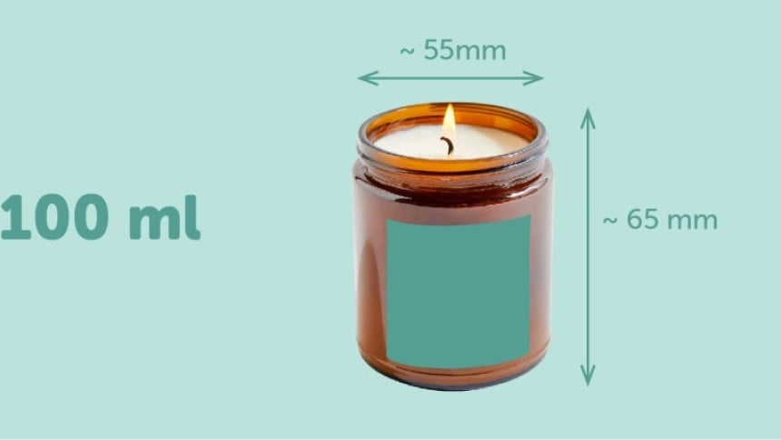 Etiquetas cuadradas de 40mm velas