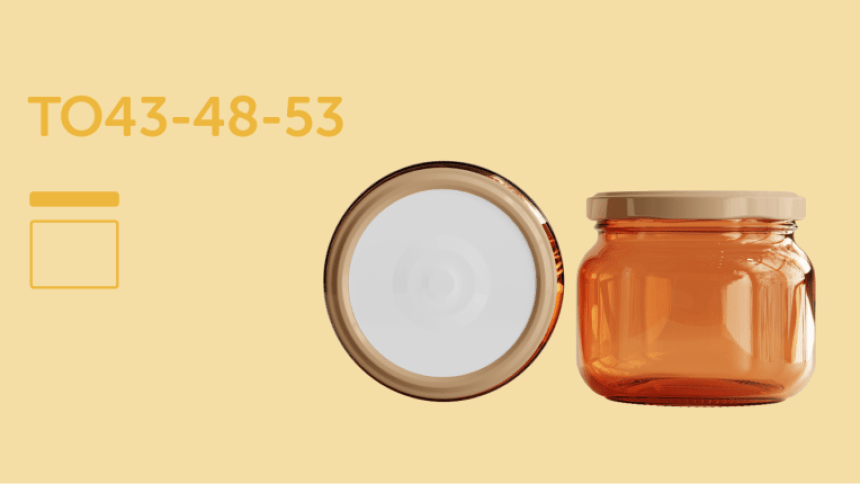 Tarro de miel con etiqueta redonda para tapa TO43-48-53