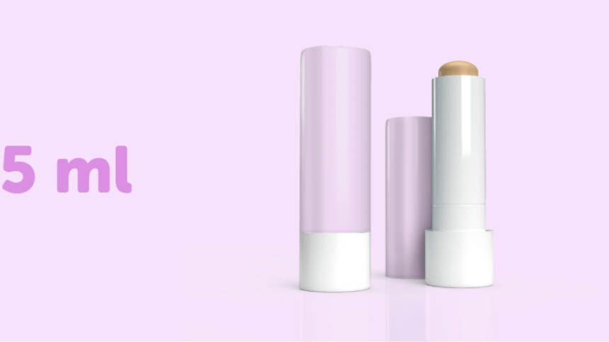 Tamaño recomendado para etiquetas de bálsamo labial