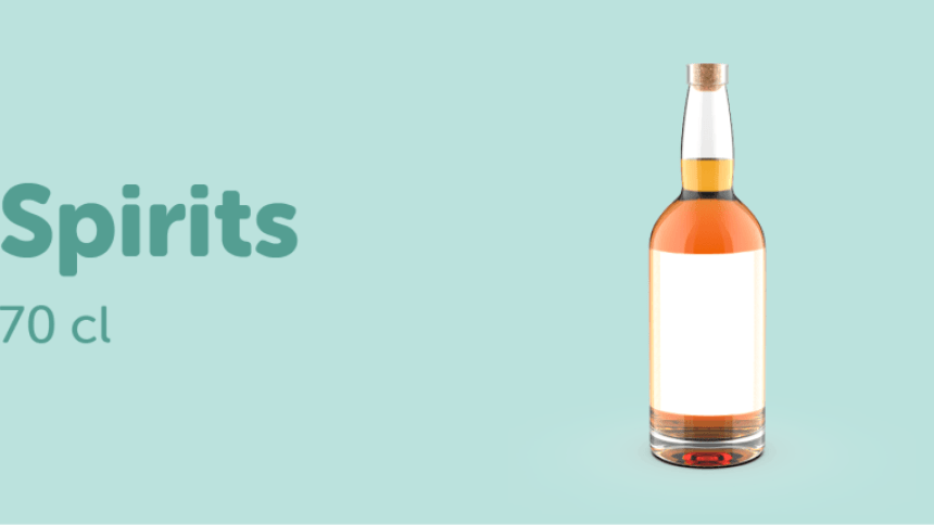 Tamaños de la etiqueta recomendados para las botellas de los licores de 700ml