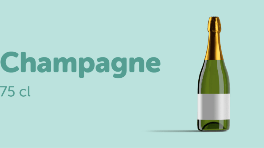 Adecuada para las botellas de champaña
