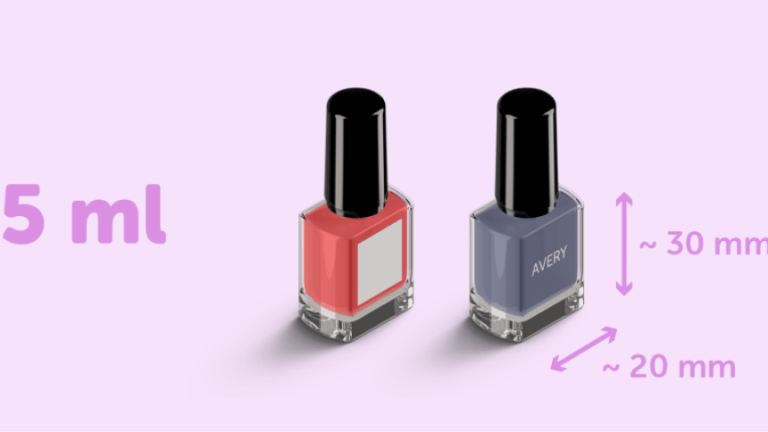 Adecuadas para los frascos de esmalte de 5ml