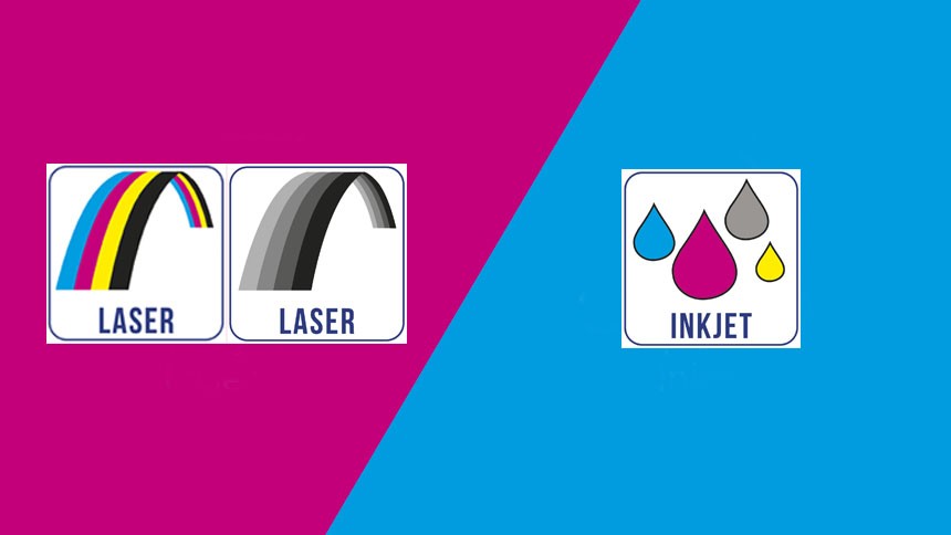 Impresión láser y inkjet