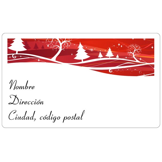 paisaje navidad para etiquetas