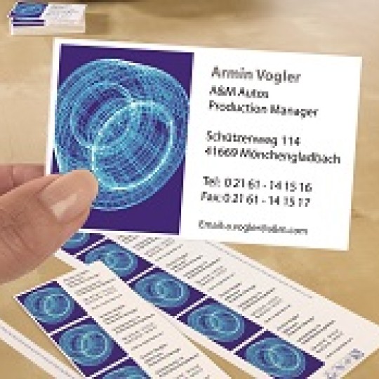 Tarjetas de visita personalizadas con texto e imagen