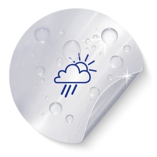 Etiqetas impermeable blanco