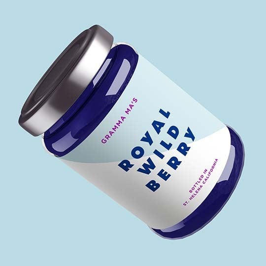 Tarro de mermelada de vídrio con etiqueta adhesiva personalizada