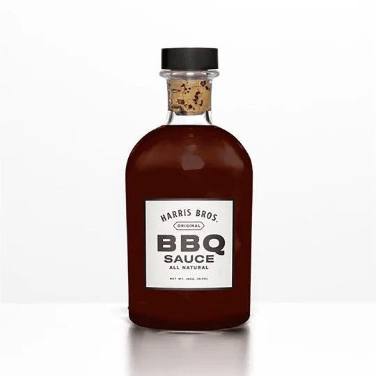 Botella de salsa BBQ con etiqueta cuadrada personalizada