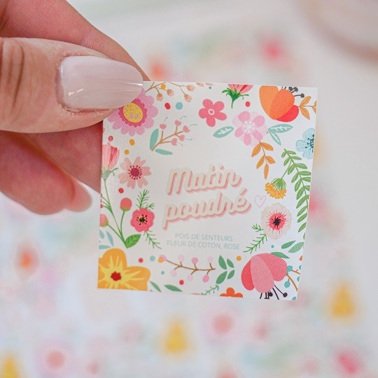 Etiqueta cuadrada personalizada para velas