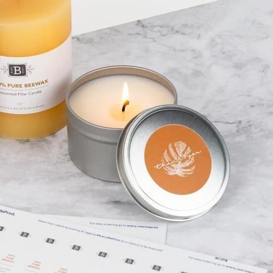 Etiquetas redondas para velas