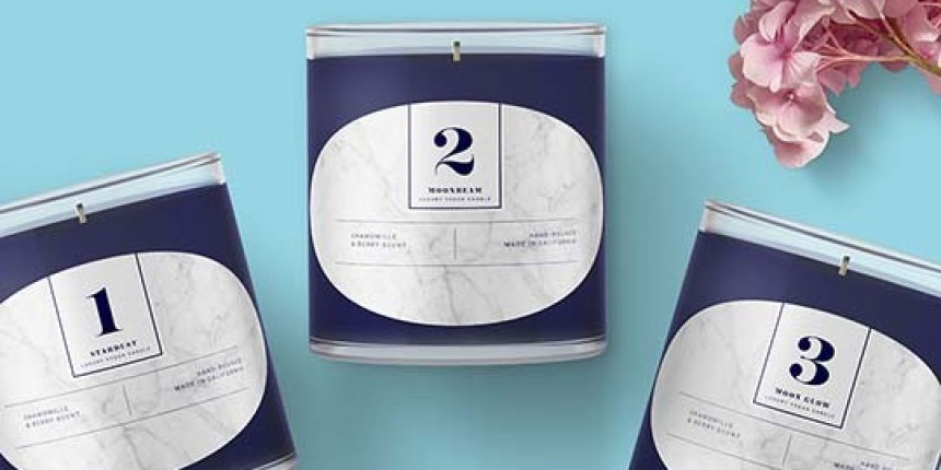 Etiquetas para velas en papel con acabado mate