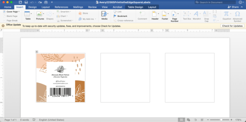 imprimir etquetas Microsoft Word