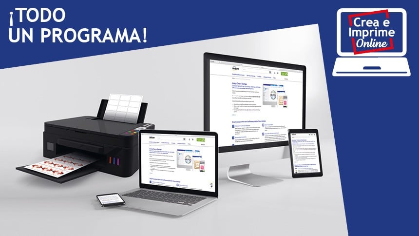 Crea e imprime etiquetas online
