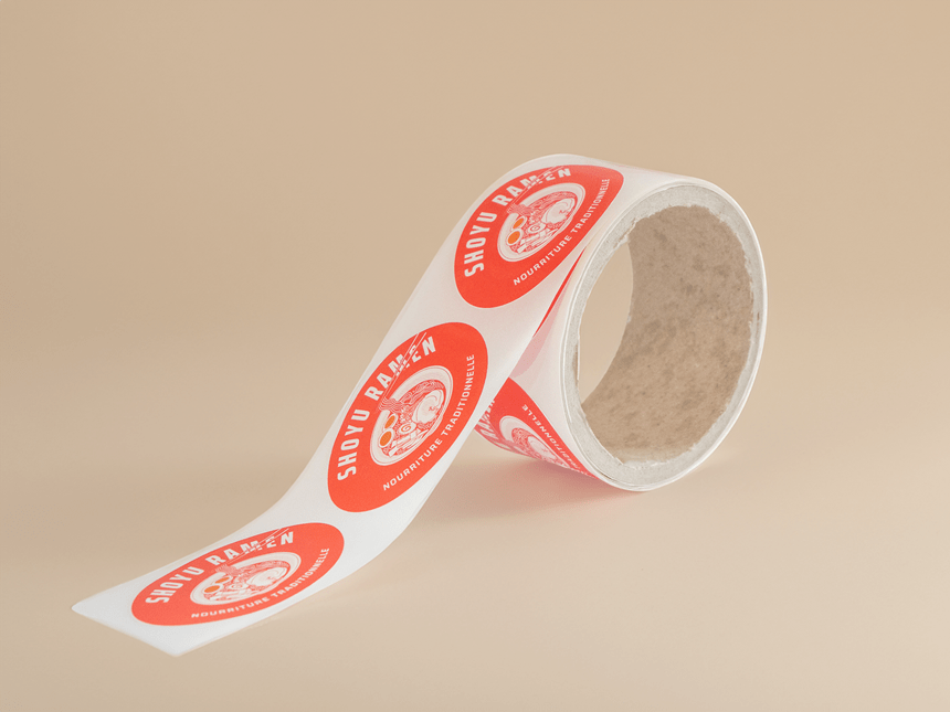 Rollo de etiquetas ovaladas personalizadas