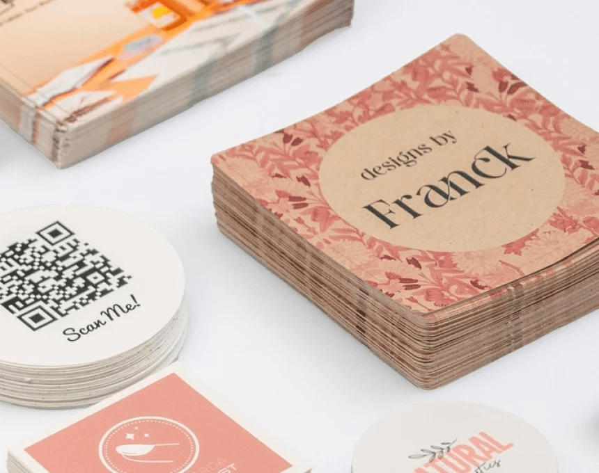 Pegatinas personalizadas en papel kraft