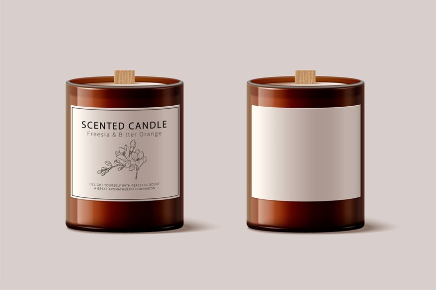 Etiquetas blancas para velas