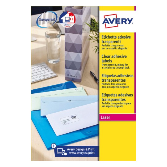Etiquetas adhesivas trasparentes brillante L7788-25