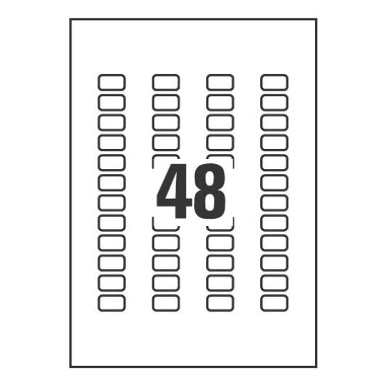 Etiquetas adhesivas trasparentes brillantes L7553-25 22 x 12.7 mm