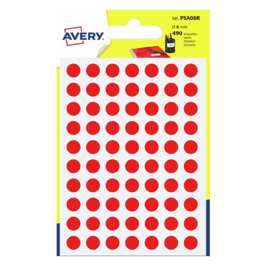 Etiquetas adhesivas redondas PSA08R