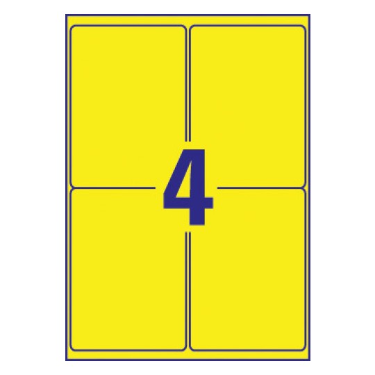 Etiquetas en poliéster amarillo L6127-20 99.1 x 139 mm