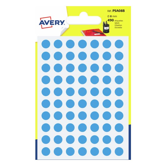 Etiquetas adhesivas redondas PSA08B