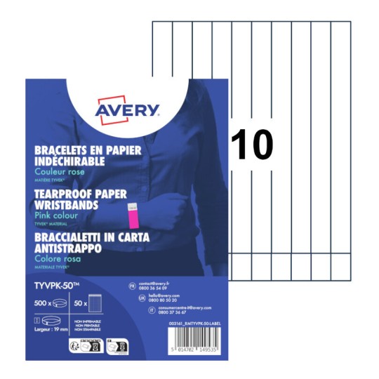 Pulseras de identificación en Tyvek® TYVPK-50