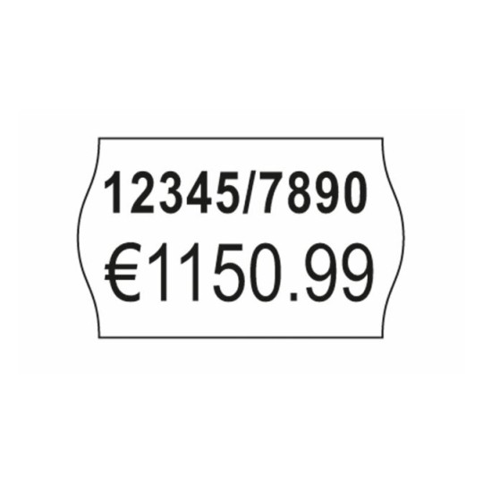 Etiquetas blancas permanentes de 2 líneas PLP1626 26 x 16 mm