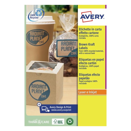 Etiquetas adhesivas en papel kraft L7110-20
