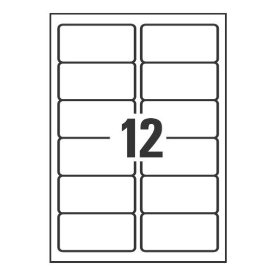 Etiquetas en poliéster blanco permanente L4776-20 99.1 x 42.3 mm
