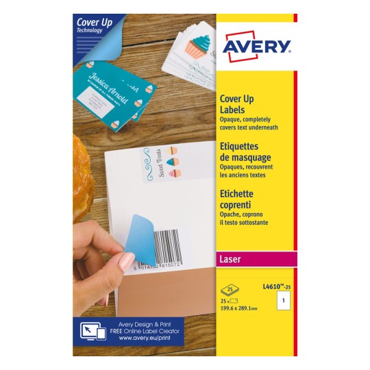 Etiquetas adhesivas en papel cubriente BlockOUT™ L4610-25