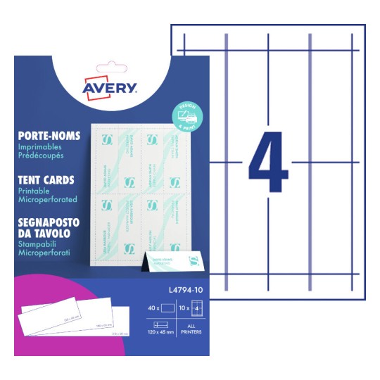 Portanombres de mesa en papel L4794-10