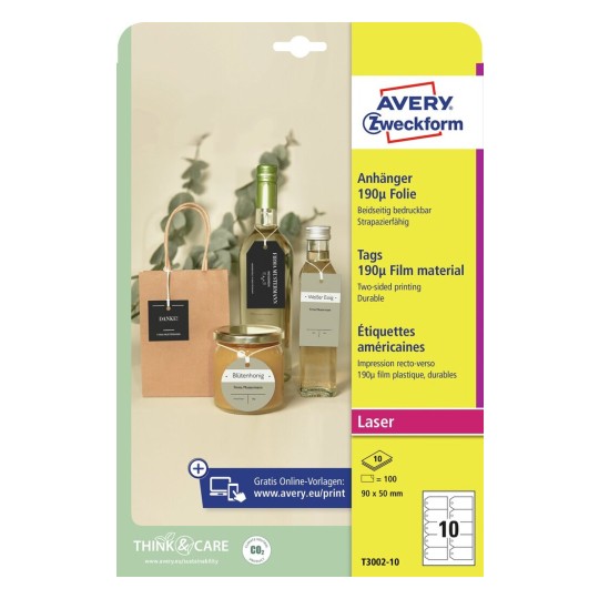 Etiquetas colgantes resistentes T3002-10