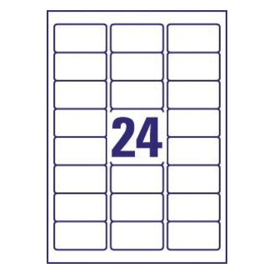 Etiquetas blancas no removibles L6146-20 63.5 x 33.9 mm