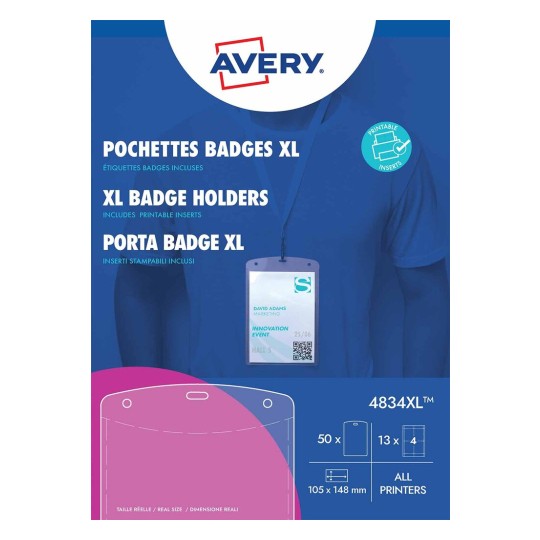 Portanombres A6 en plástico 4834XL