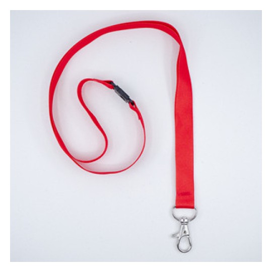 Una correa roja, posiblemente utilizada para perros o como accesorio de identificación.