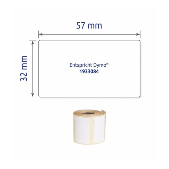 Etiquetas resistentes en rollo A1933084 32 x 57 mm