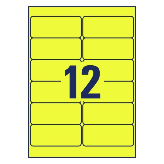 Etiquetas en poliéster amarillo L6107-20 99.1 x 42.3 mm