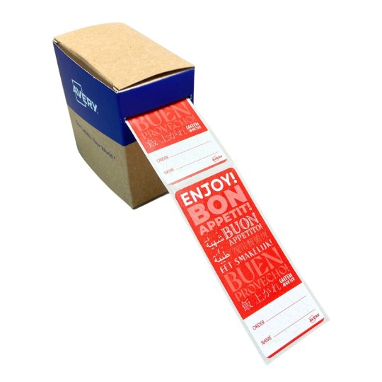 Etiquetas de sello en papel para la entrega de alimentos a domicilio FTSEALR-250