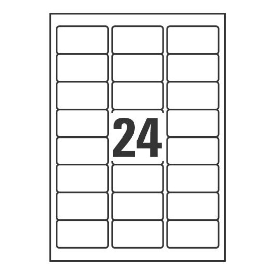 Etiquetas en poliéster blanco permanente L4773-8 63.5 x 33.9 mm