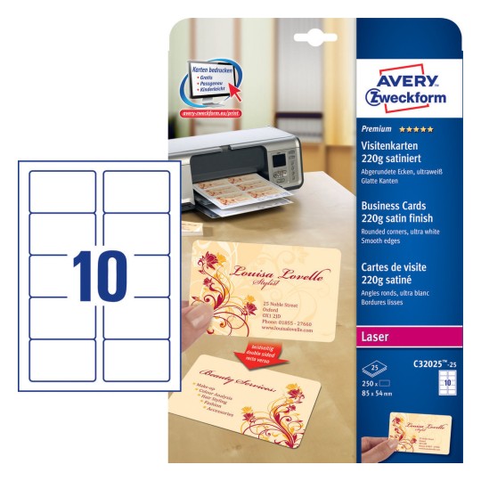 plantilla de tarjeta de visita avery 10