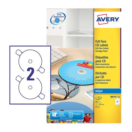 Apariencia Nevada Península Etiquetas para CD y DVD | Avery