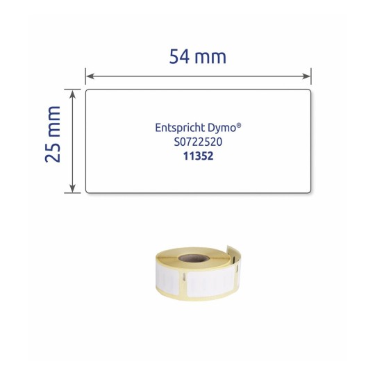 Etiquetas para sobres y paquetes en rollo AS0722520 25 x 54 mm