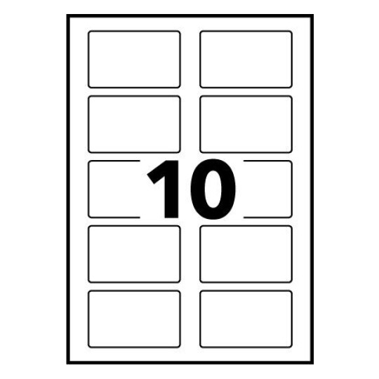 Identificativos adhesivos blancos para tejidos J4785-15 80 x 50 mm