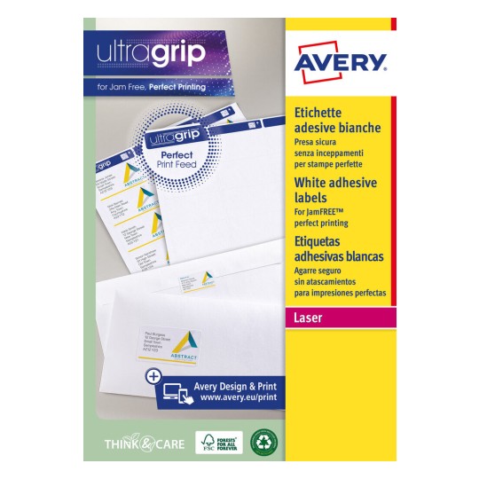 Etiquetas adhesivas blancas Ultragrip L7651-100