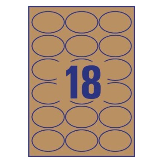 Etiquetas adhesivas en papel kraft L7103-20 63.5 x 42.3 mm