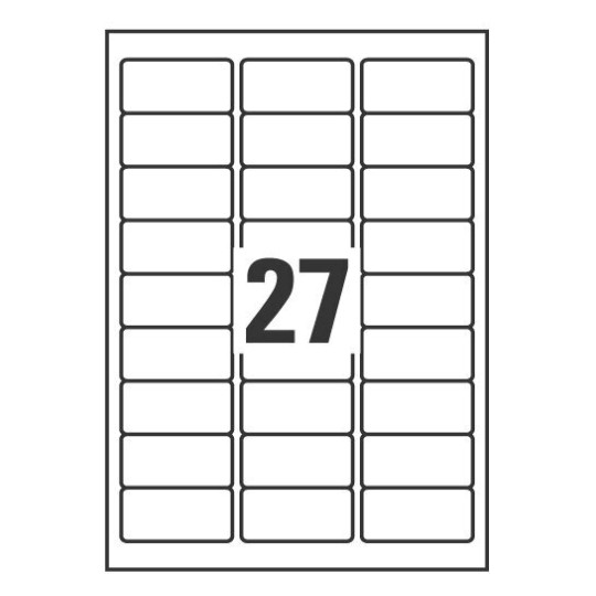 Etiquetas adhesivas removibles L4737REV-25 63.5 x 29.6 mm