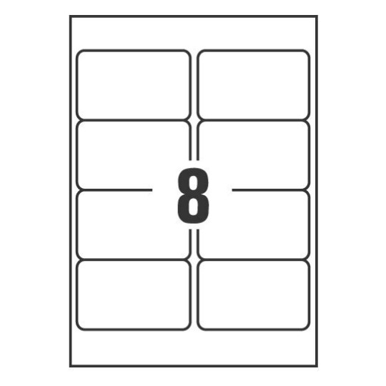 Etiquetas adhesivas trasparentes mate J8565-25 99.1 x 67.7 mm