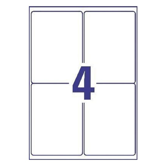 Etiquetas adhesivas en Teslin blanco B7169-50 99 x 139 mm
